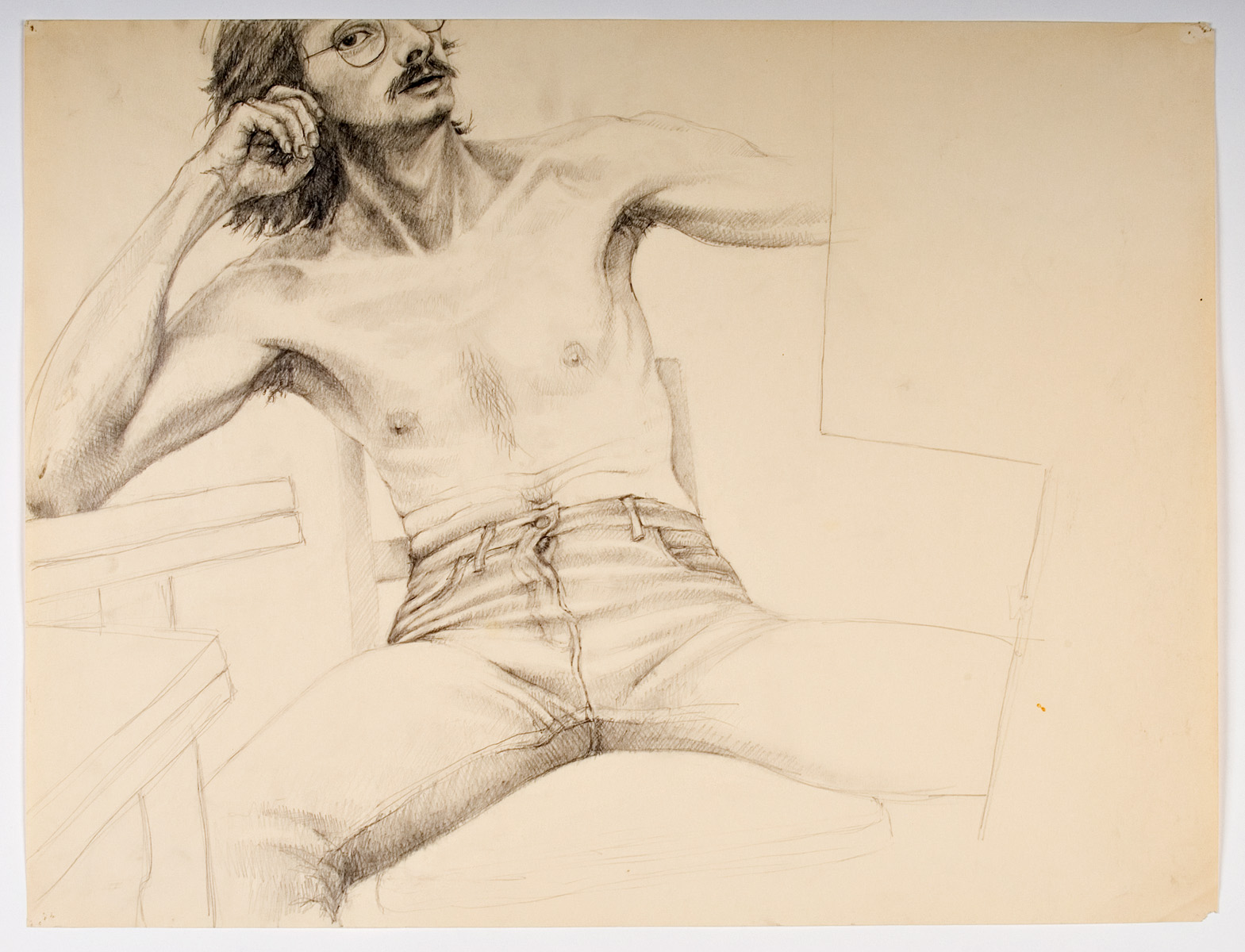 Self Portrait, pencil -  1990
