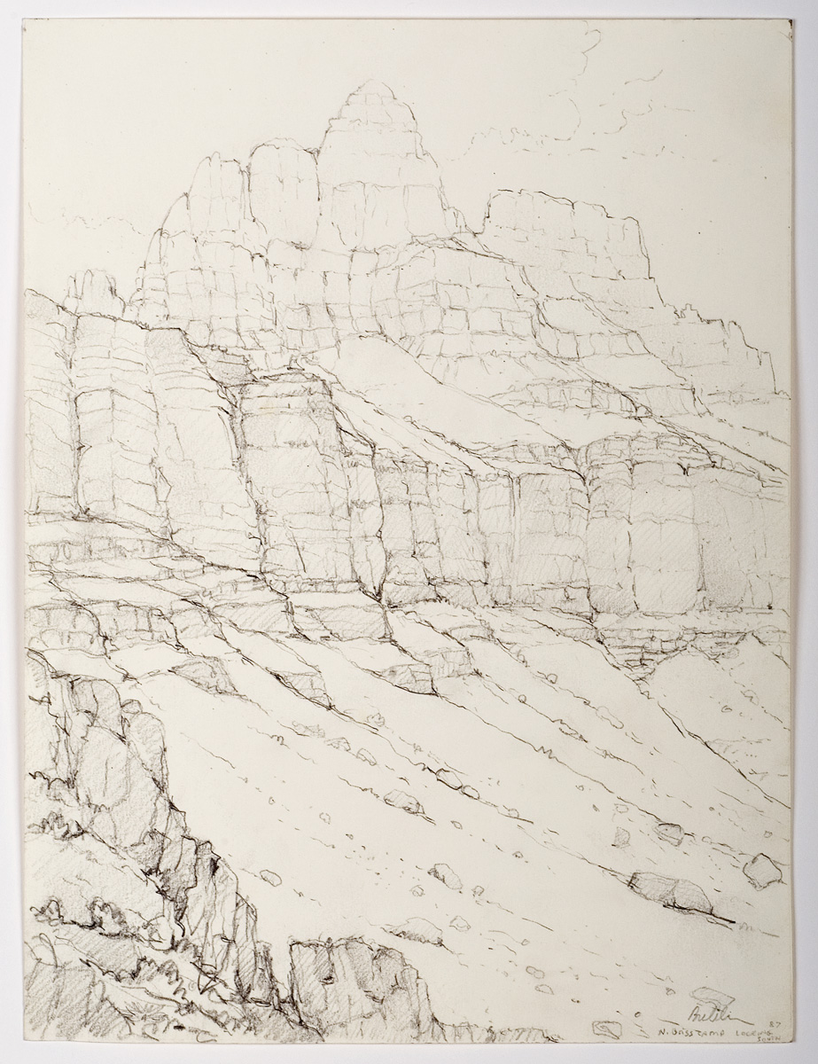 From Bass Camp, pencil  1981