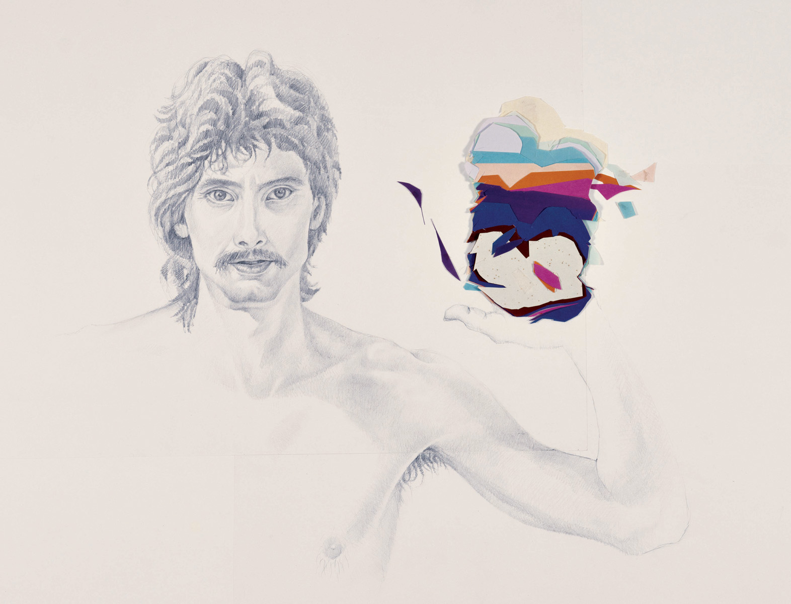 Aiken, Self Portrait- mixed media - 1990